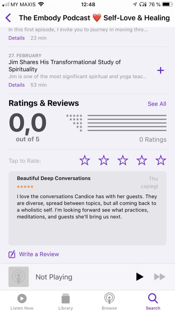 How to Review the Embody Podcast on iTunes